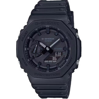 Reloj G-SHOCK GA-2100-1A1 completamente negro, ultrarresistente y con diseño delgado