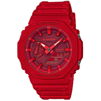 Reloj G-SHOCK GA-2100-4 rojo con diseño ultradelgado y resistente a impactos