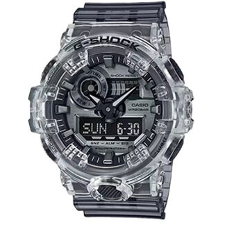 Reloj Casio G-Shock GA-700SK-1 con diseño transparente y resistente