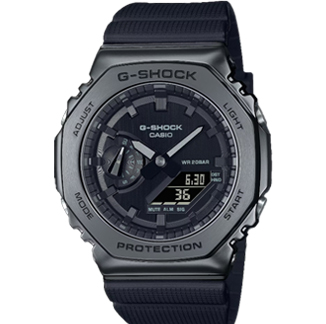 Casio G-Shock GM-2100BB-1A – Reloj Analógico-Digital con Bisel Metálico Negro, Resistencia al Agua de 200 Metros y Diseño Octogonal Reloj Casio G-Shock GM-2100BB-1A con bisel metálico negro y correa de resina negra, diseño octogonal y resistencia al agua de 200 metros