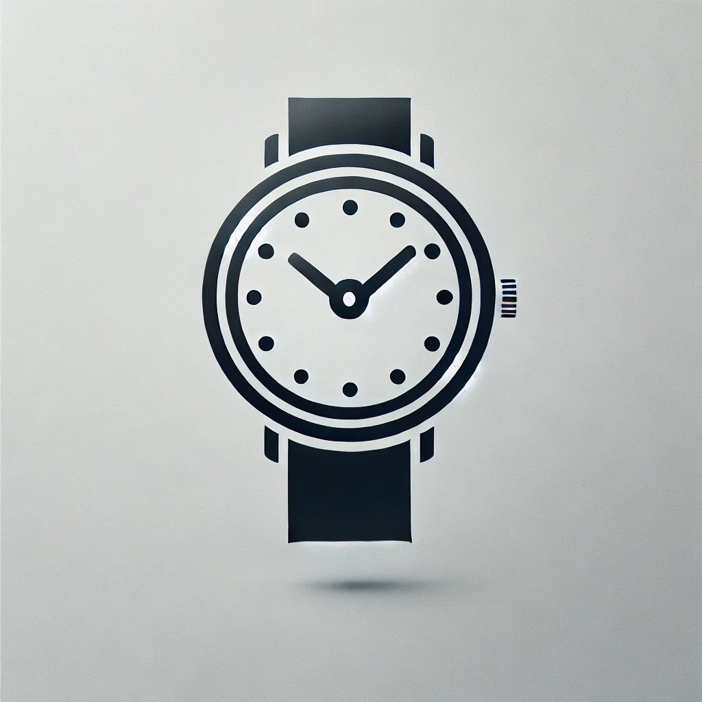 Imagen de un reloj analógico minimalista con fondo blanco, diseño elegante y sencillo.