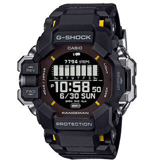 Reloj Casio G-Shock GPR-H1000-1 negro con pantalla digital, GPS integrado y sensores múltiples para actividades al aire libre.