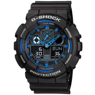 Casio G-Shock GA-100-1A2 reloj digital analógico negro y azul