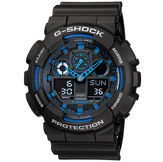 Casio G-Shock GA-100-1A2 Casio G-Shock GA-100-1A2 reloj digital analógico negro y azul