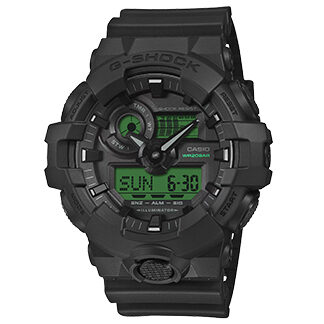 Reloj Casio G-Shock GA-700BEG-1 negro y verde original para hombre